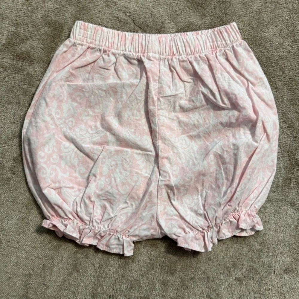 Banana Split Pink Smocked Bunny Easter Top and Bloomers Set 24M SM